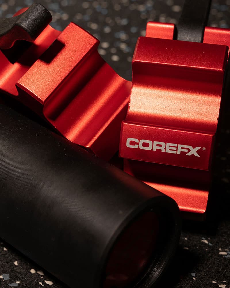 close up of the COREFX barbell collars