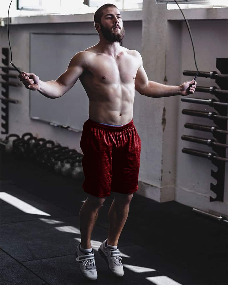 Athlete using the COREFX double under speed rope