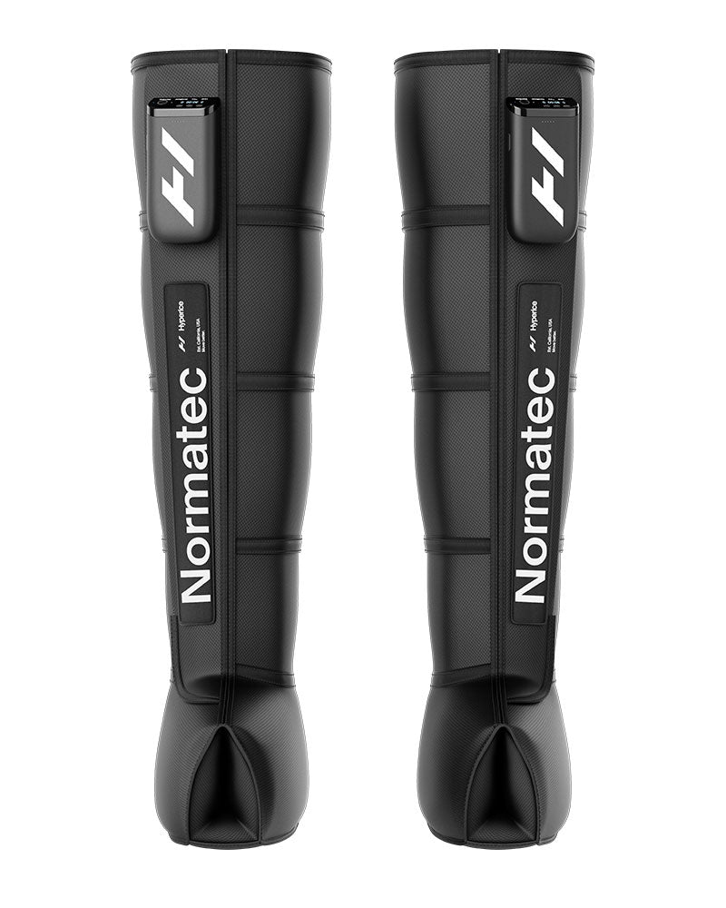 Front view of Normatec Elite Legs