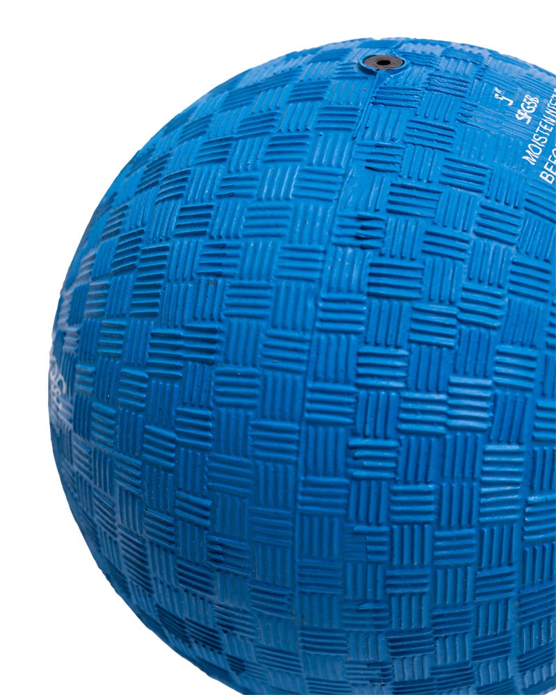Close-up texture of rubber playground ball
