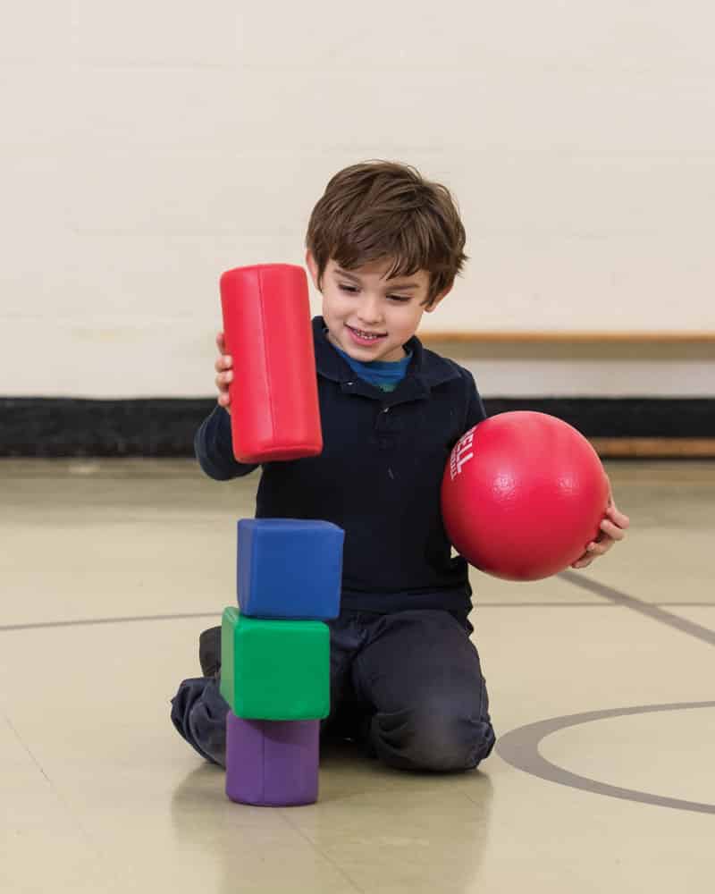 Boy Playing With Squishy Blocks