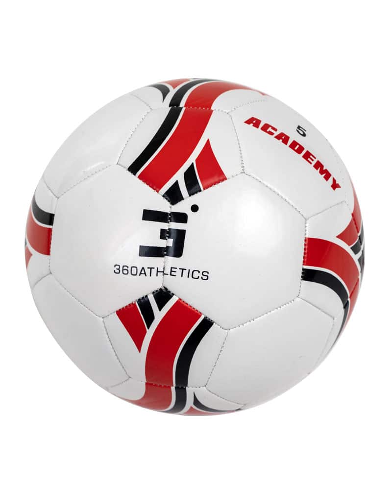 Red and Black Size 5 Academy Soccer Ball