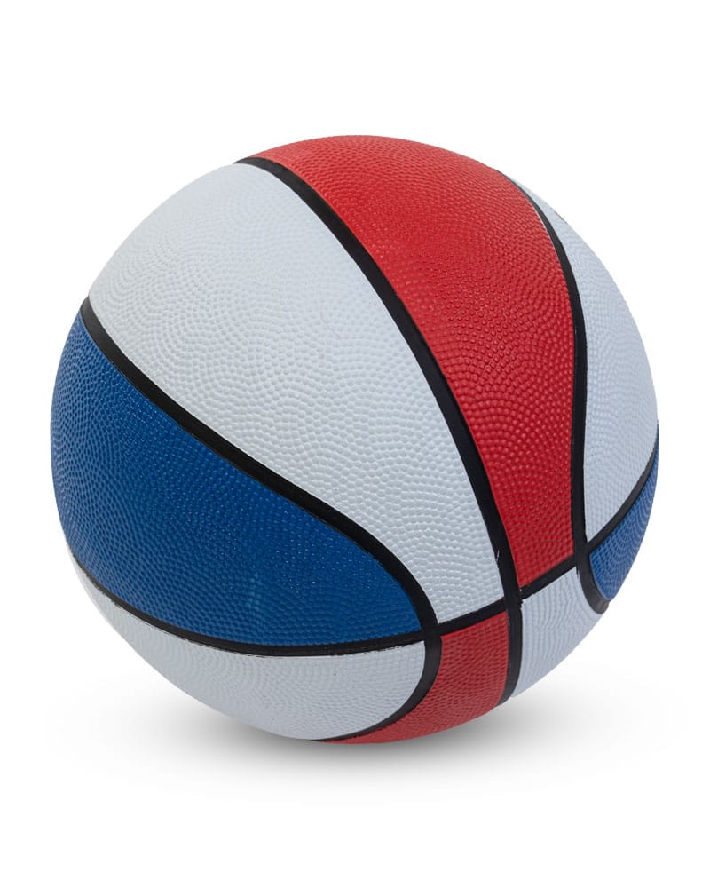 Tri-Colour Game Rubber Basketball Back