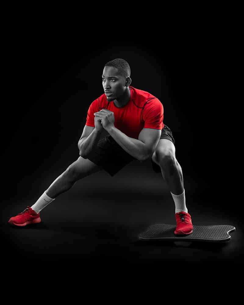 COREFX Wobble Board male side lunge