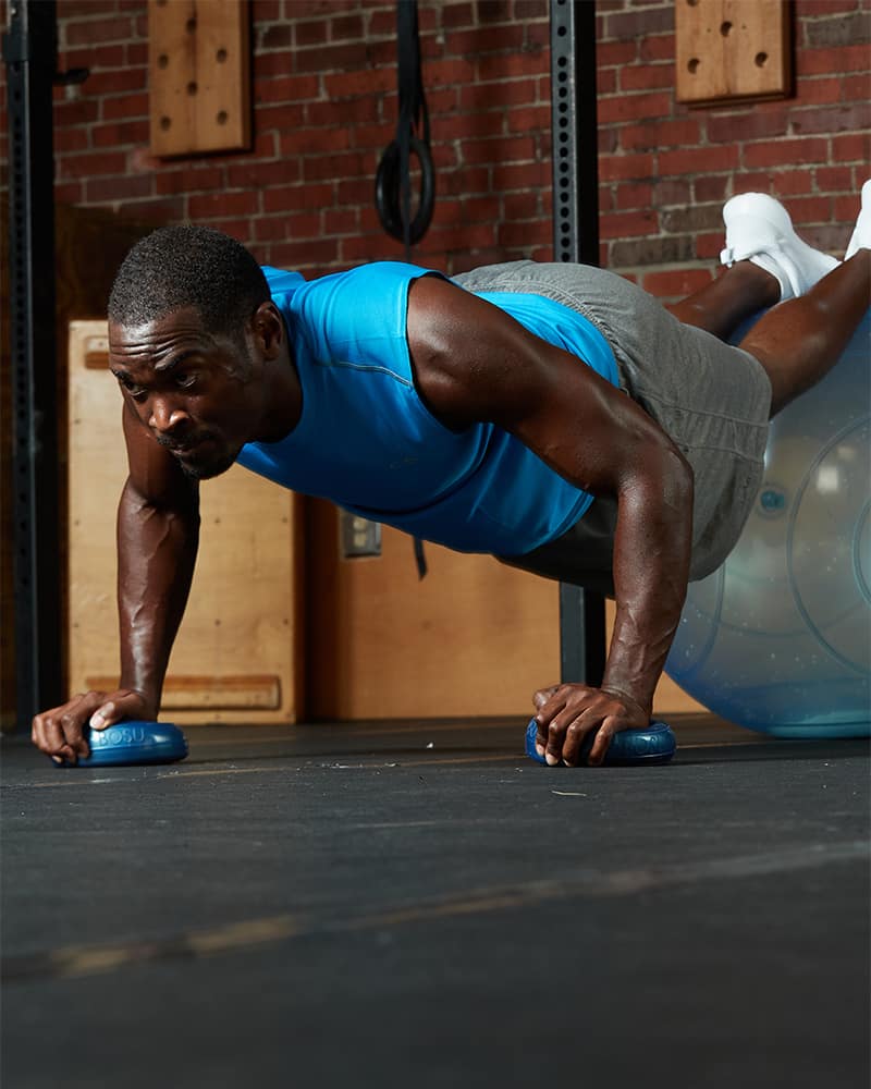 BOSU® Balance Pods and ballast ball workout
