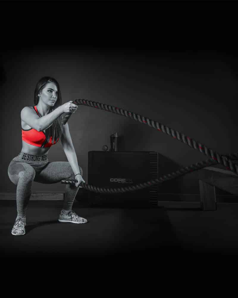 girl using COREFX Battle Rope