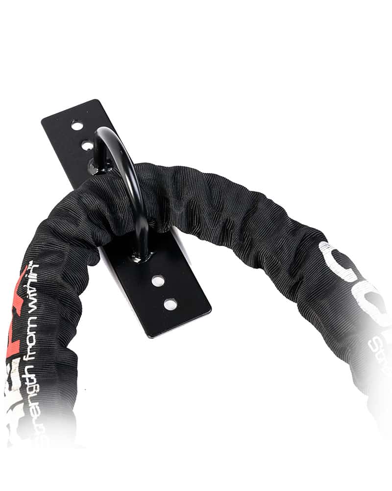 COREFX Battle rope Attachment Anchor with battle rope close up