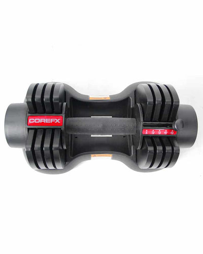 top view of COREFX Adjustable Dumbbell 25 lb