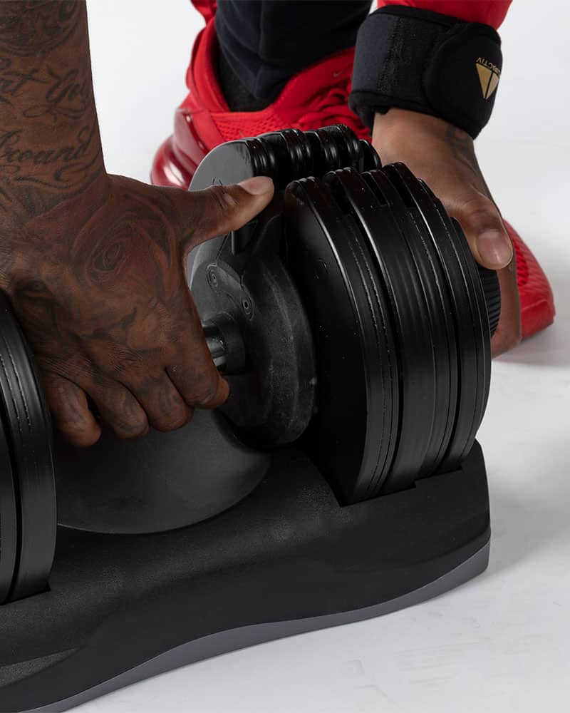 Adjustable Dumbbell Set Close-up