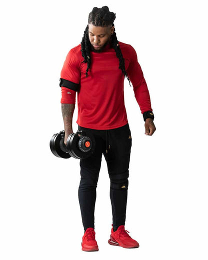 Man with COREFX Adjustable Dumbbell Set