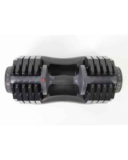 Top view of Adjustable 50lb dumbbell