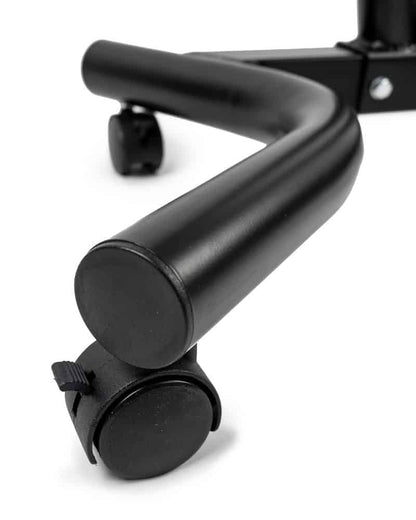 Wheels and base of COREFX Adjustable Dumbbell Stand