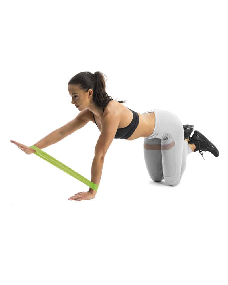 COREFX Mini Band Set Kneeling Plank Arm Lift