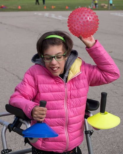 Crystal Spikey Ball Red in use