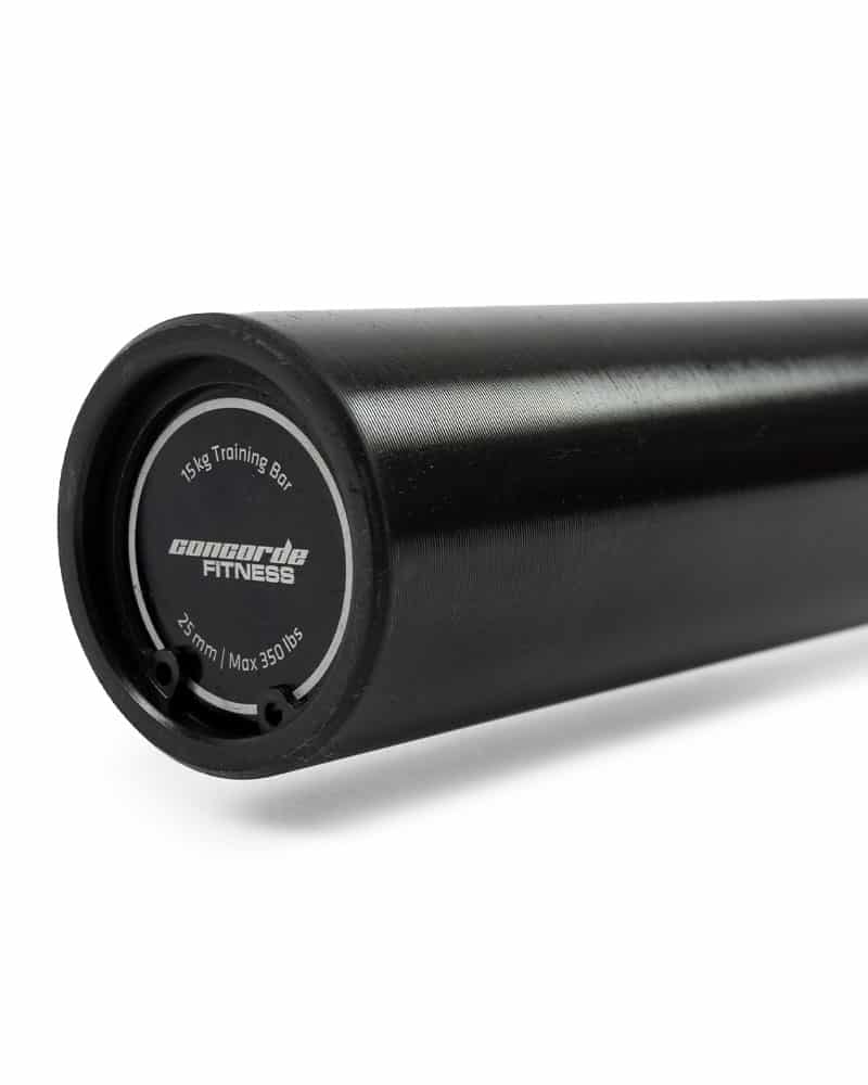 end cap of the Concorde training barbell