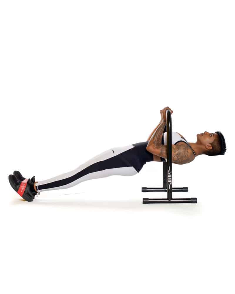 Laying pull ups with Lebert EQualizer