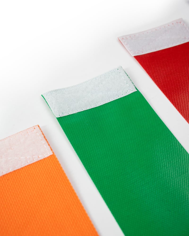 Close up of replacement football flag velcro