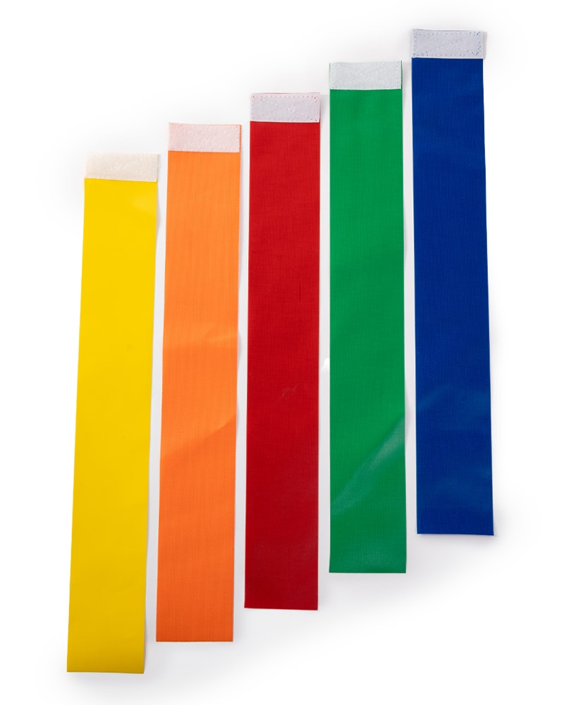 5 colours of replacement flag football flags
