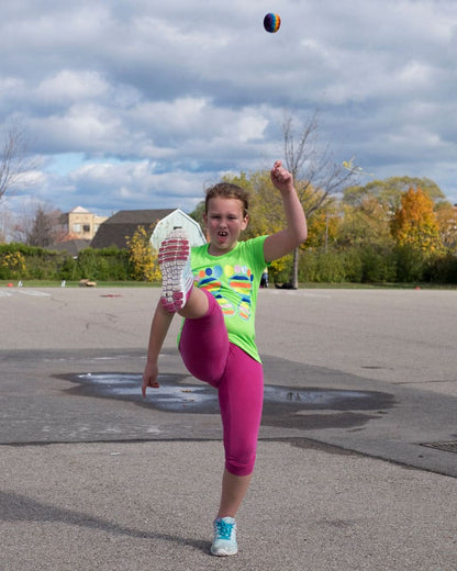 Crocheted Hackey Sack In Use