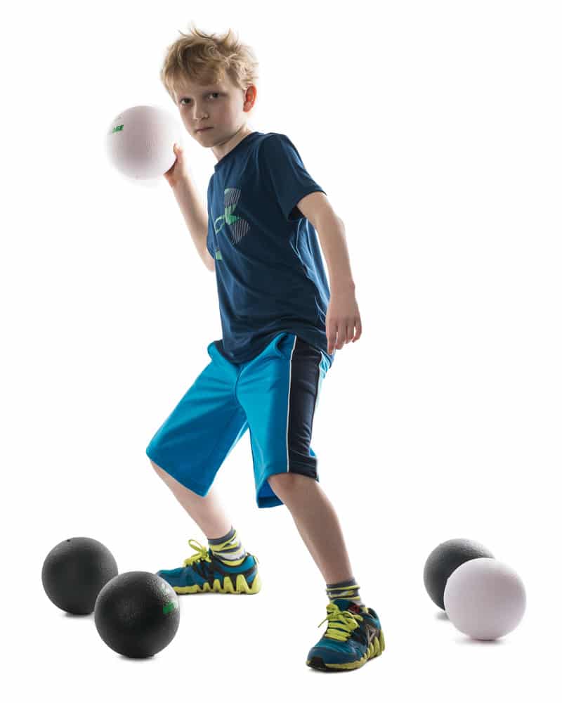 Boy Holding White Ultraskin Dodgeball