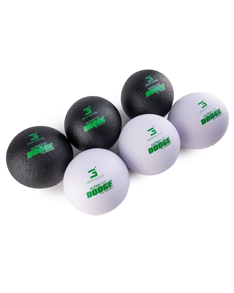 white and black dodgeball set