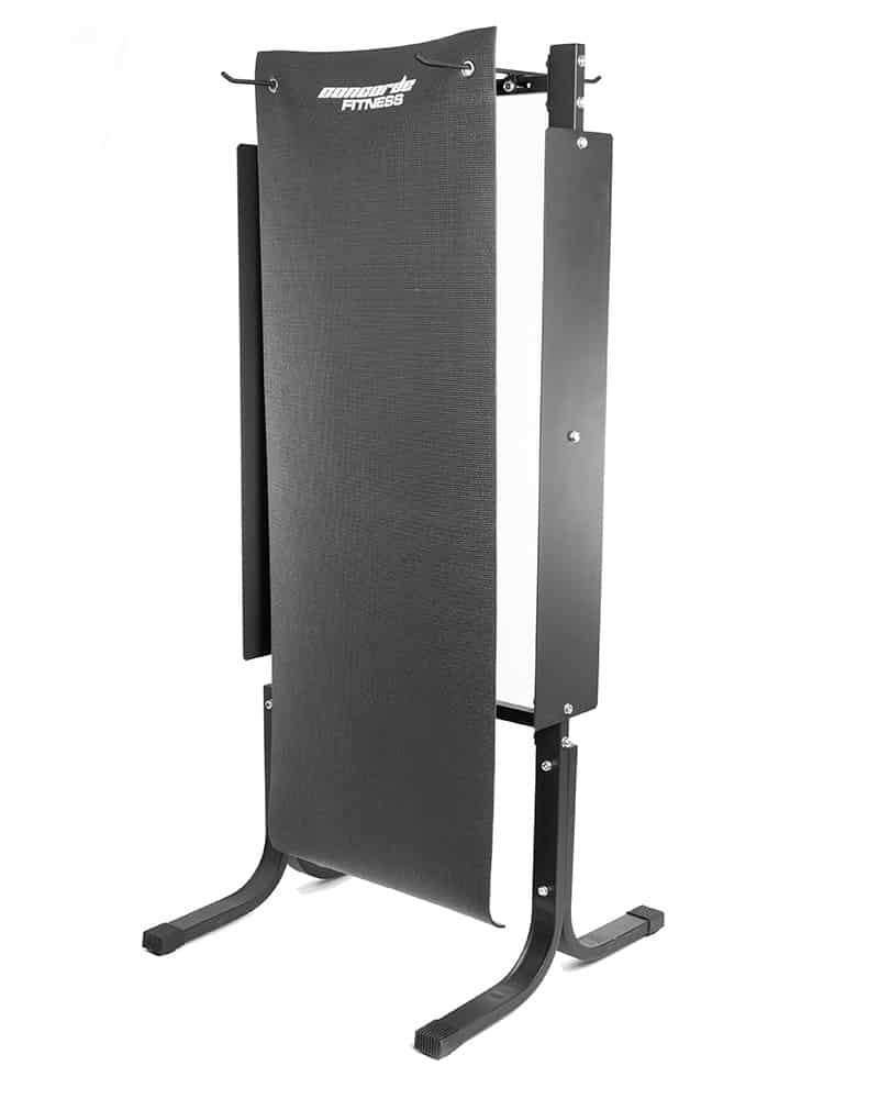 Hanging yoga mat on the rack