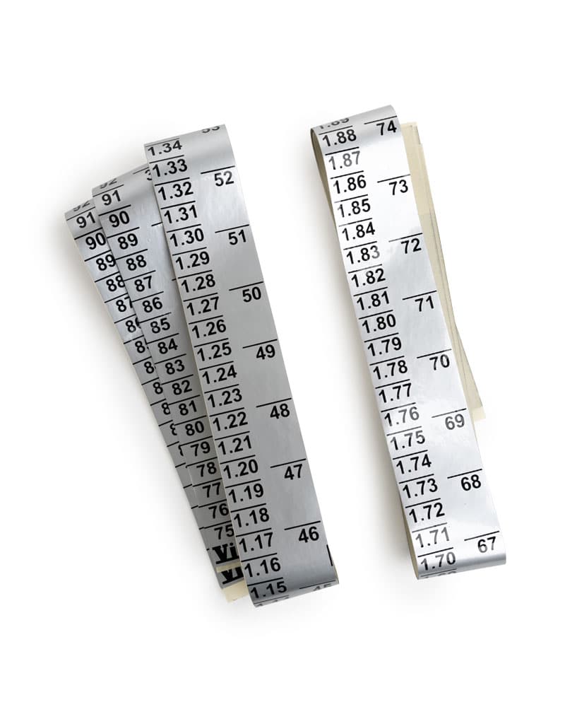 Pair of replacement labels for high jump