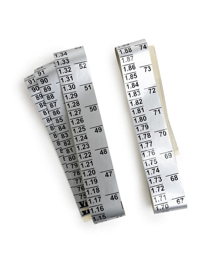 Pair of replacement labels for high jump