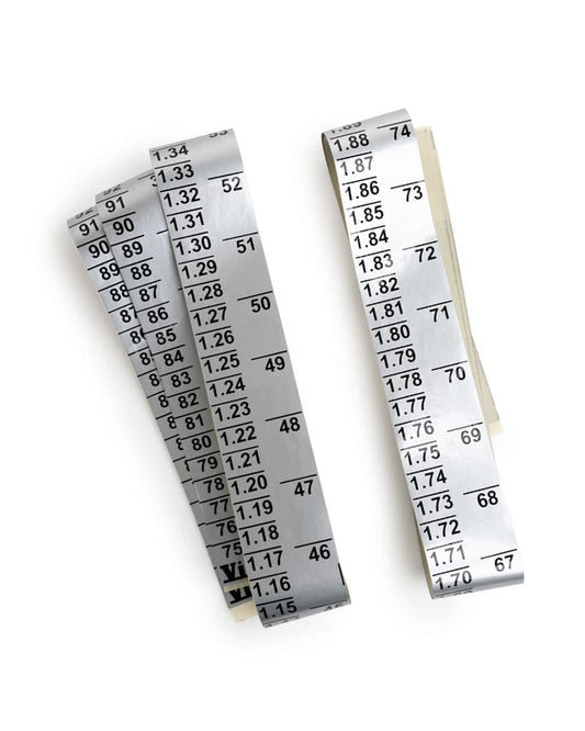 Pair of replacement labels for high jump