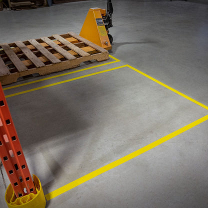 floor tape used in warehouse setting