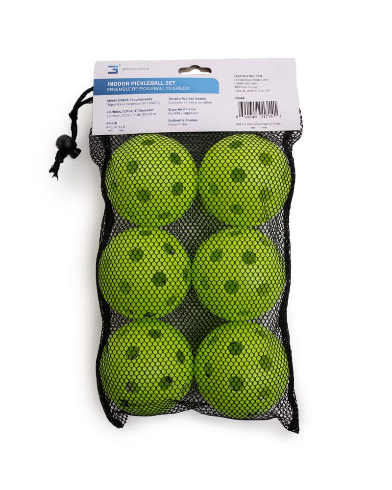 Back of Indoor Pickleball Pack of 6
