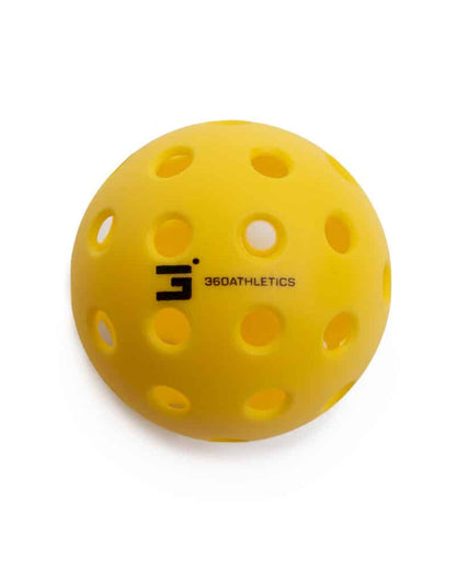 yellow outdoor pickleballl with 360 athletics logo
