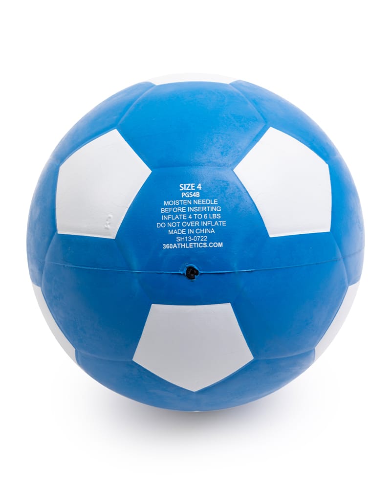 Blue Playground Soccer Ball information and valve