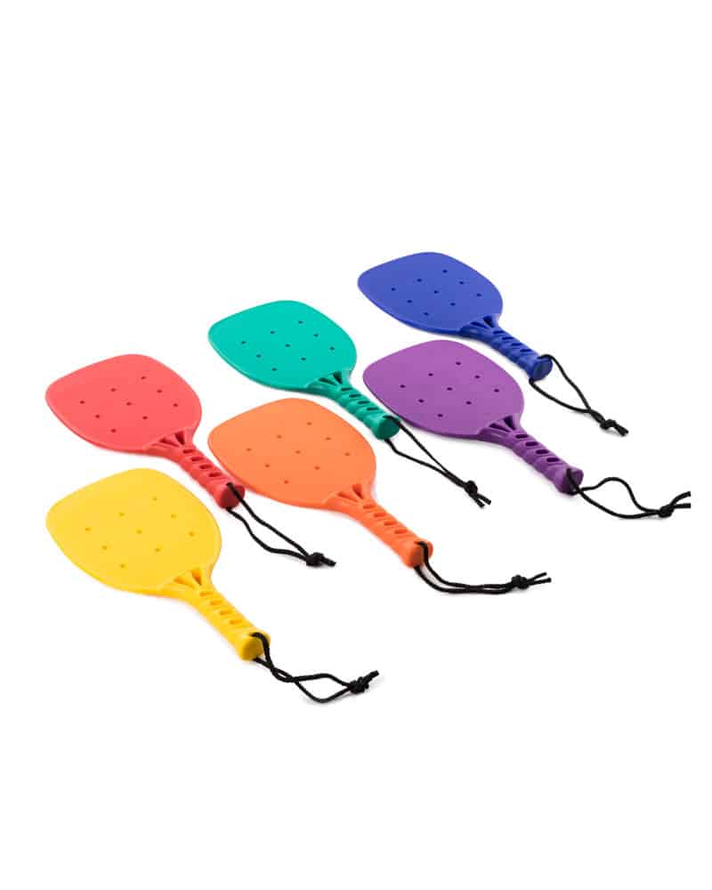 Rainbow Pickleball Set of 6 layed out