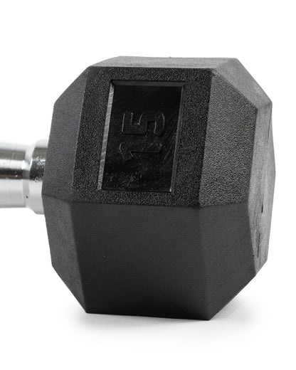 Close-up of Concorde hex dumbbell end
