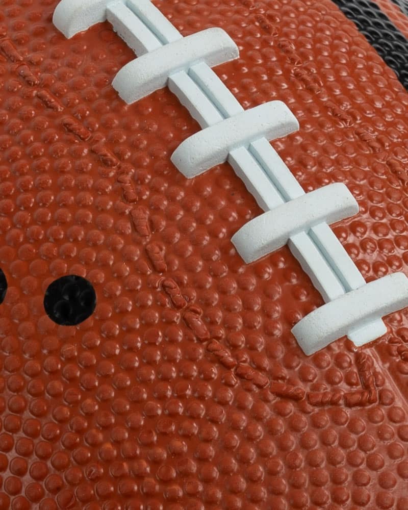 Close up of Pro Rubber Football Laces