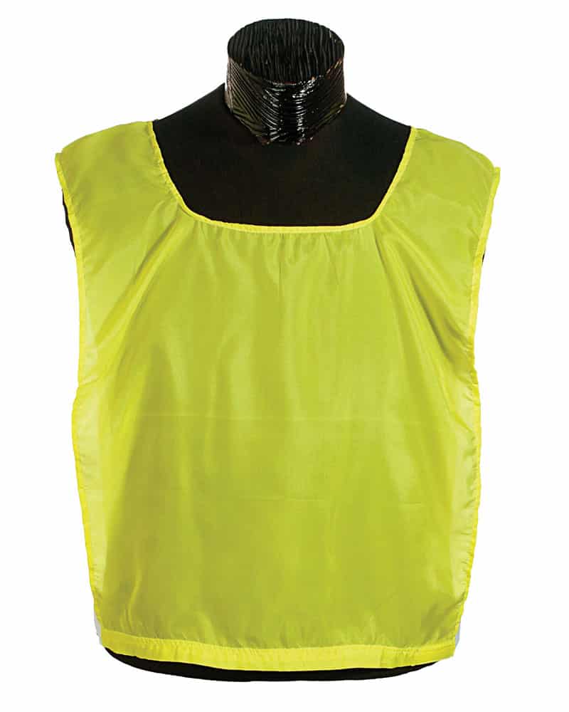 Reversible Pinnie showing yellow side out