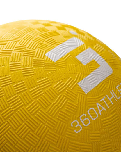 close up of the rubber playground ball