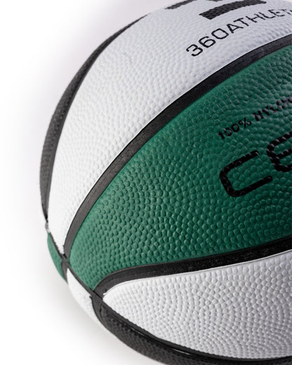 Close up of tri-colour cellular basketball