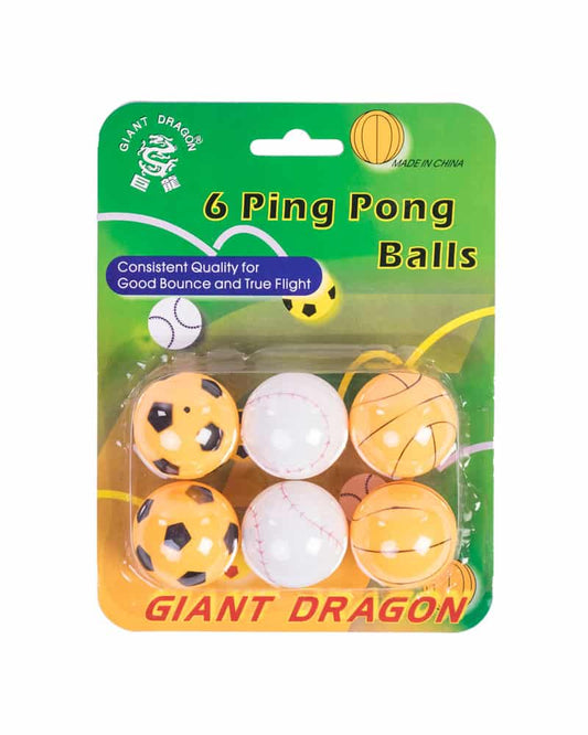 Sports Themed Ping Pong Balls, 1 Star