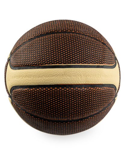 Brown and Cream Cellular Rubber Composite Basketball