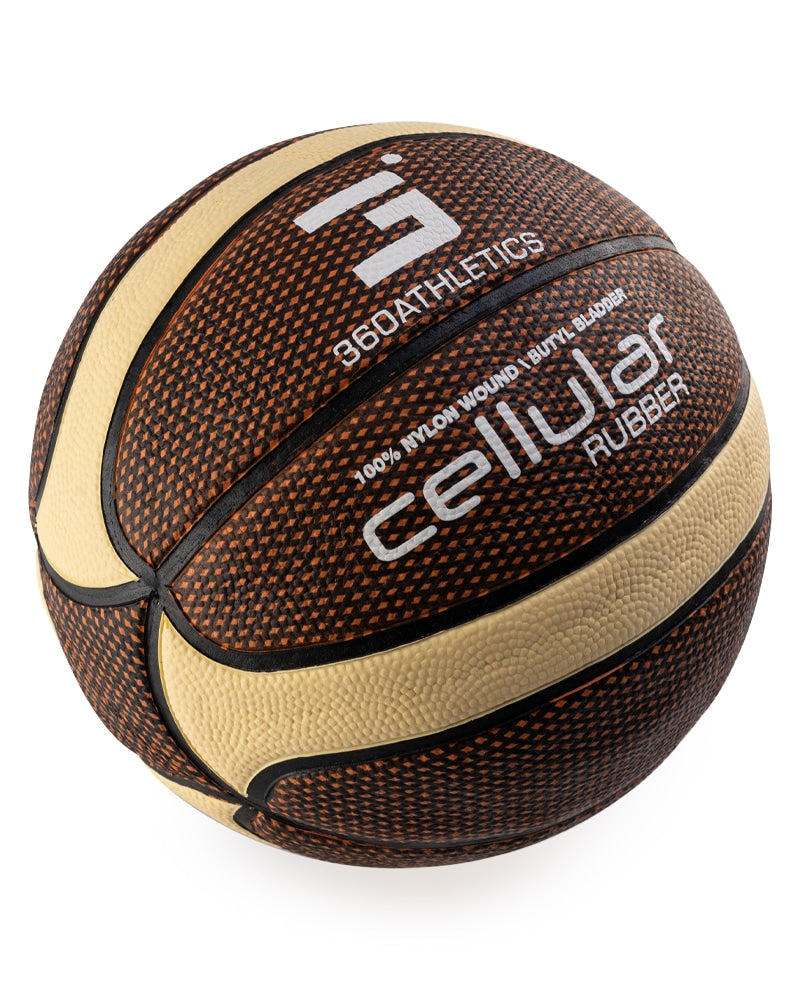 Brown and Cream 360 Athletics Cellular Rubber Composite Basketball