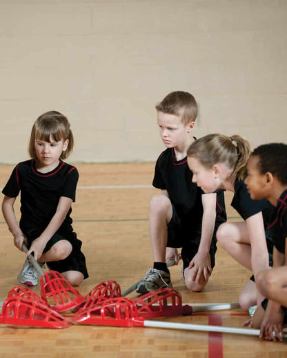 Soft Toss Lacrosse Stick Junior Red In Use