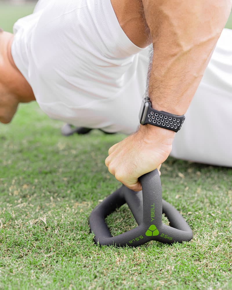 Close up of workout with YBell Arc