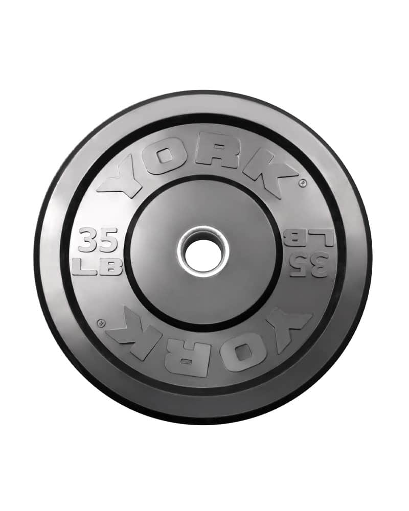 35 LB York Barebell Rubber Training Bumper Plates