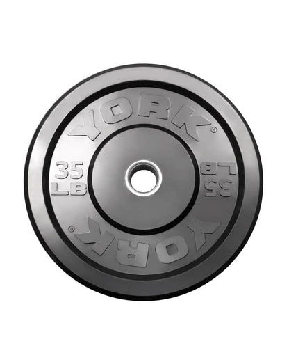 35 LB York Barebell Rubber Training Bumper Plates