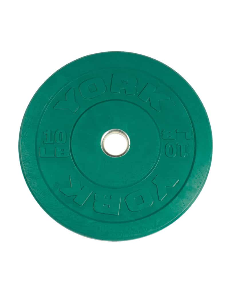 10 LB Green York Rubber Bumper Plate