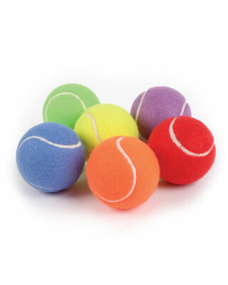 Rainbow practice tennis balls