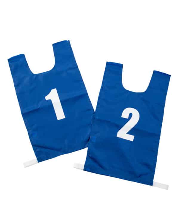 Blue Numbered Pinnies