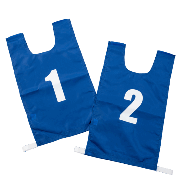 Blue Numbered Pinnies